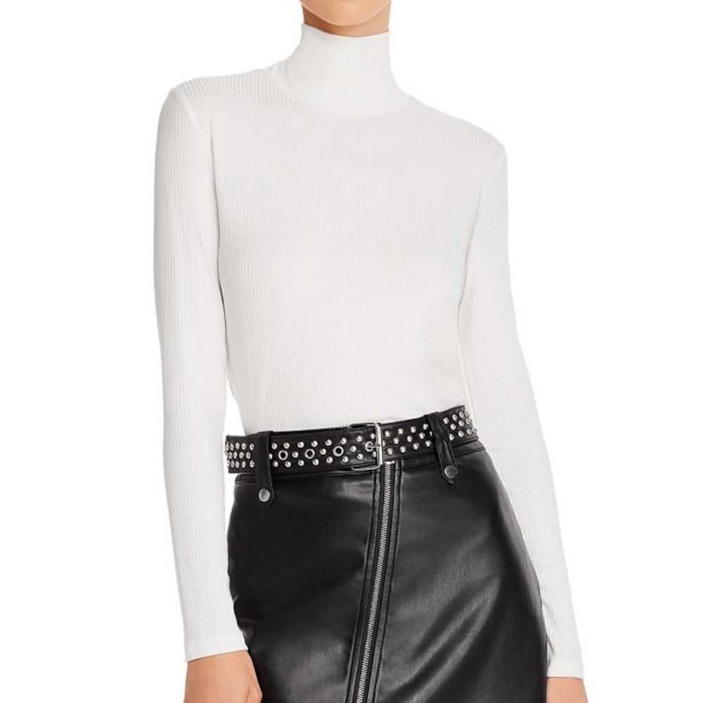 NWT Aqua Luxe Capsule Rib-knit Turtleneck Top